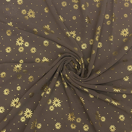 Printet Hijab - brown