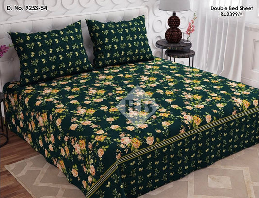 3 Pc’s Cotton King Size Bed Sheet Set code 0009