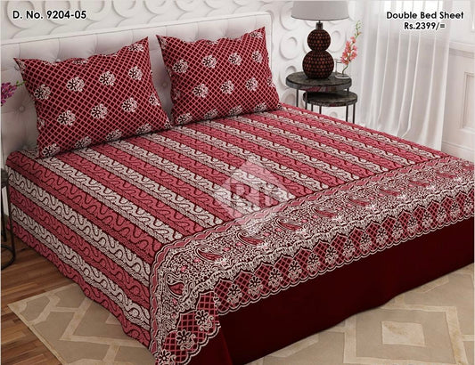 3 Pc’s Cotton King Size Bed Sheet Set code 0014