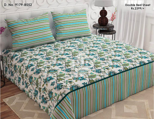 3 Pc’s Cotton King Size Bed Sheet Set code 0018