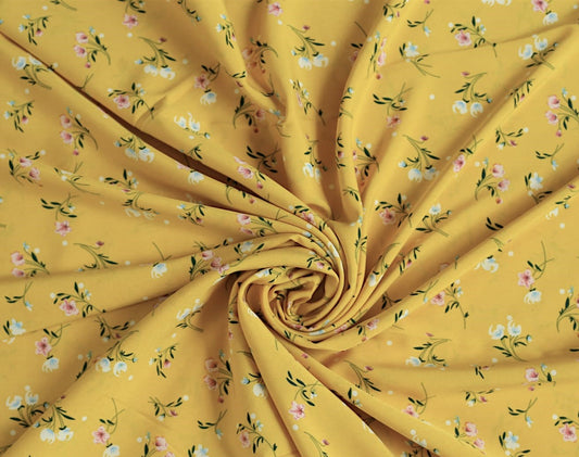 Printed Georgette Hijab - GOLDEN