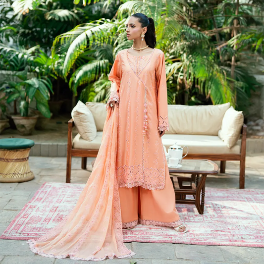 REGALIA GULKARI CHIKANKARI UNSTICHED 2025 DESIGN  09