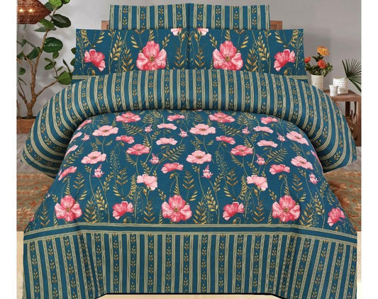 3 Pc’s Cotton King Size Bed Sheet Set code 0022