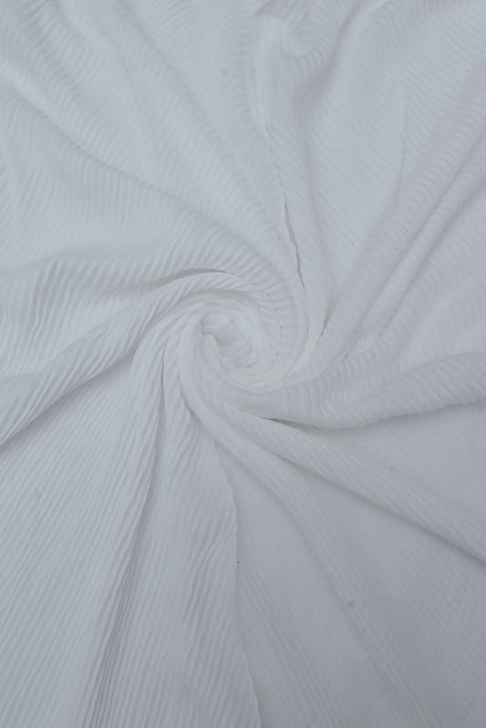 Crumpled Hijab - Pearl White
