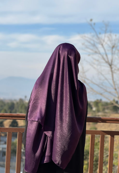 Purple Silken Hijab