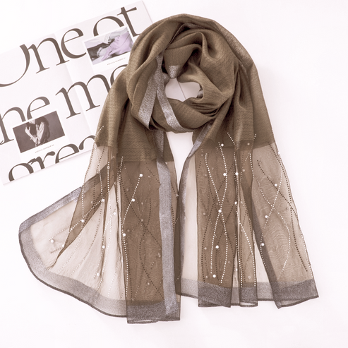 Organza Luxe Hijab - BROWN