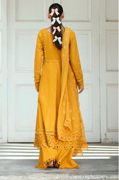 REGALIA GULKARI CHIKANKARI UNSTICHED 2025 DESIGN  09