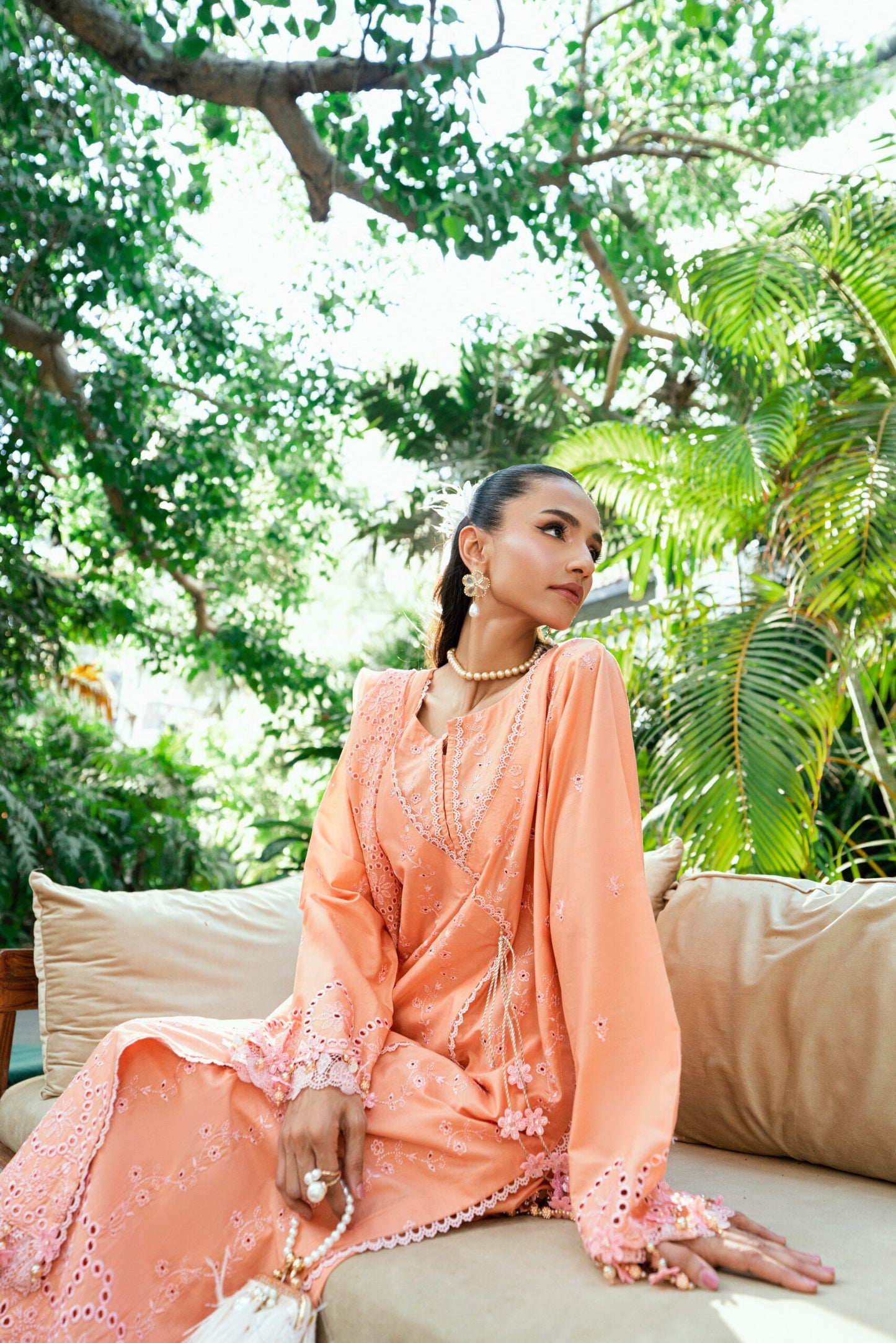 REGALIA GULKARI CHIKANKARI UNSTICHED 2025 DESIGN  09